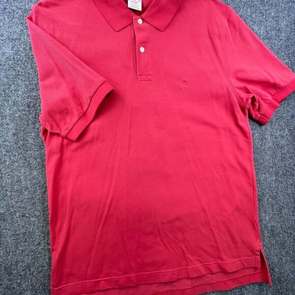 Brooks Brothers Polo Shirt Short Sleeve Red Medium Performance Polo Cotton - Picture 7 of 9